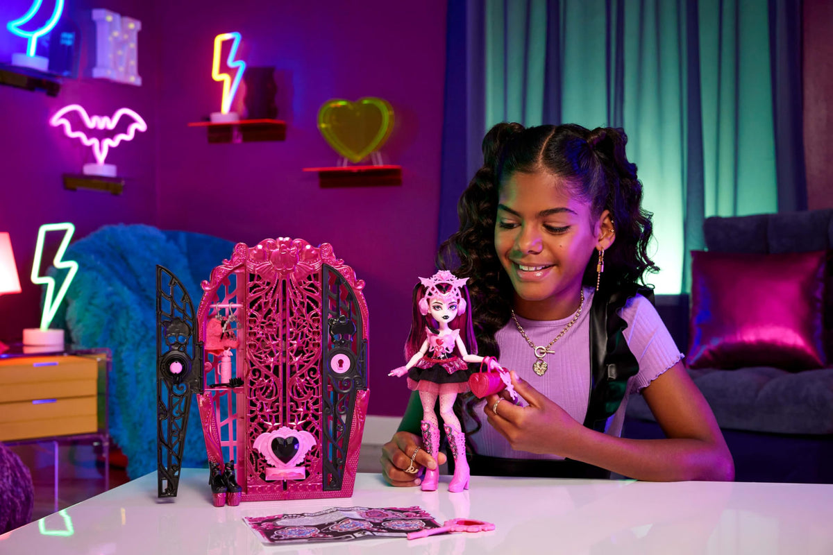 Doll & Accessories Set with Dress-Up Closet S691