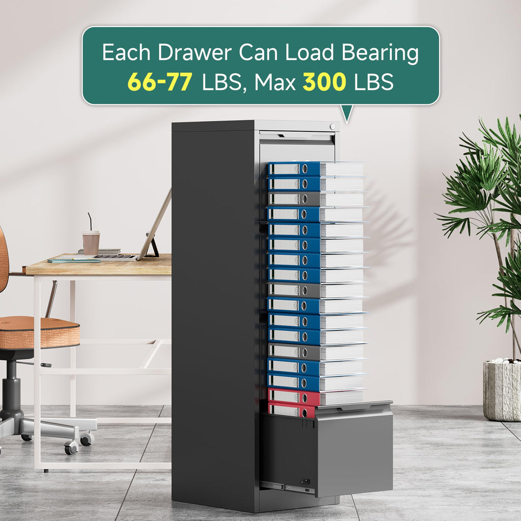 4 Drawer Metal File Cabinet with Lock O8685