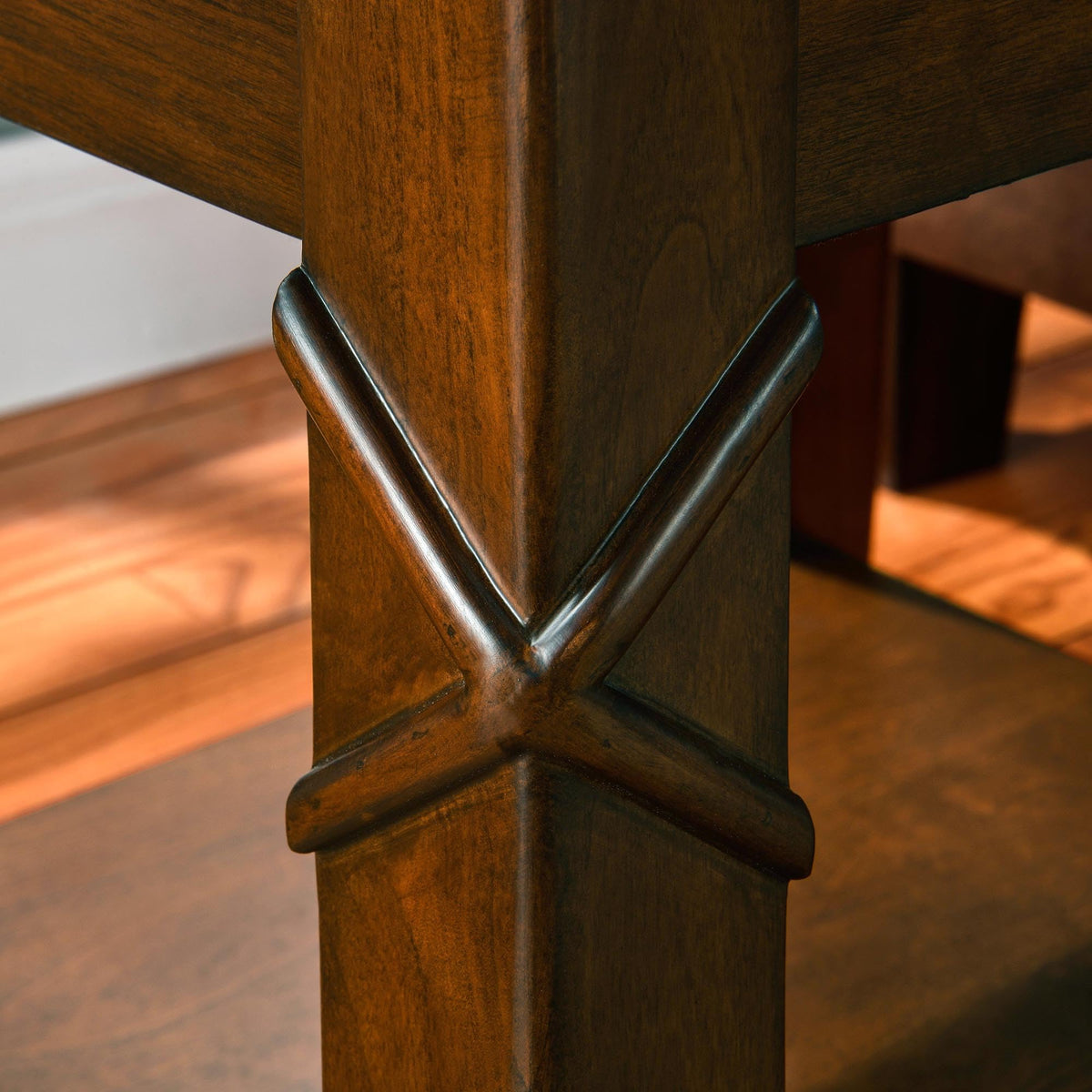Solid Wood End Table with Storage Shelf B6524