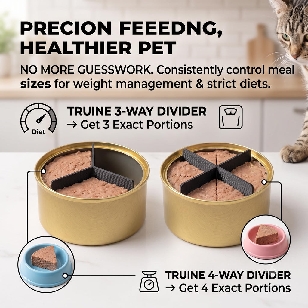 Black 2 Pack Pet Food Can Divider F6125