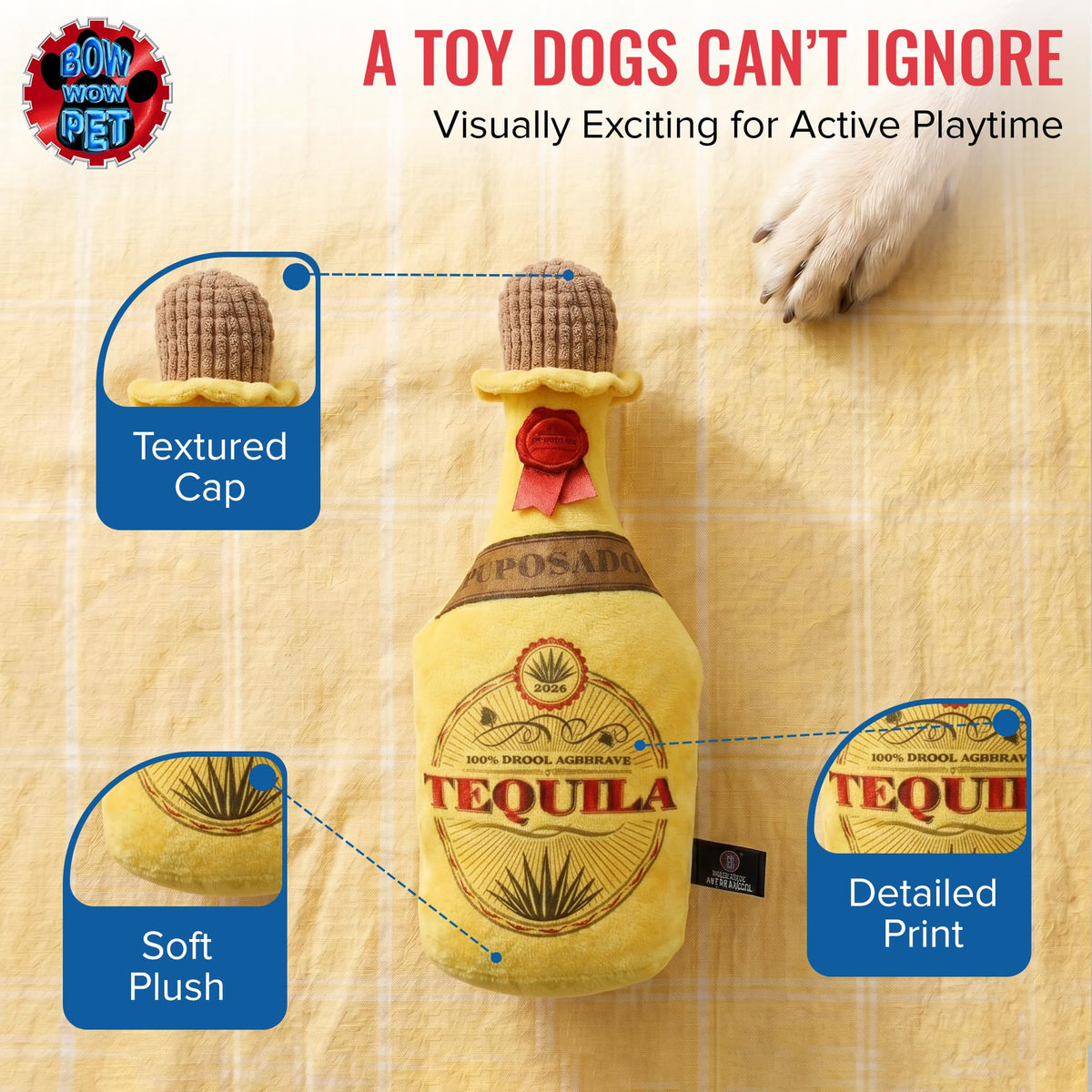Squeaky Plush Dog & Cat Toy H957481
