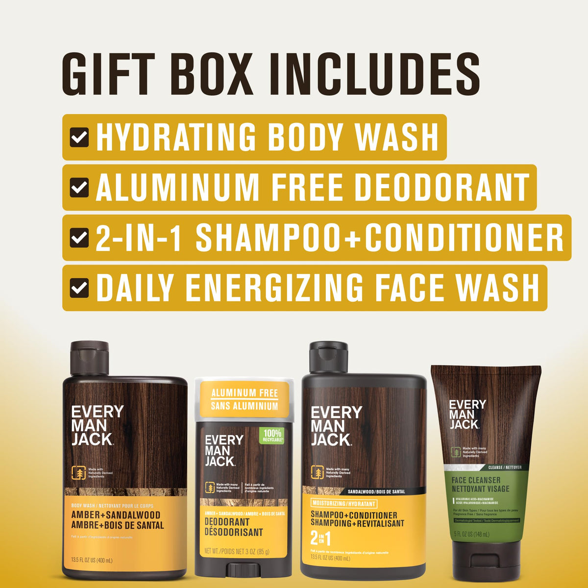 Amber Sandalwood Bath and Body Shower Gift Set M649481