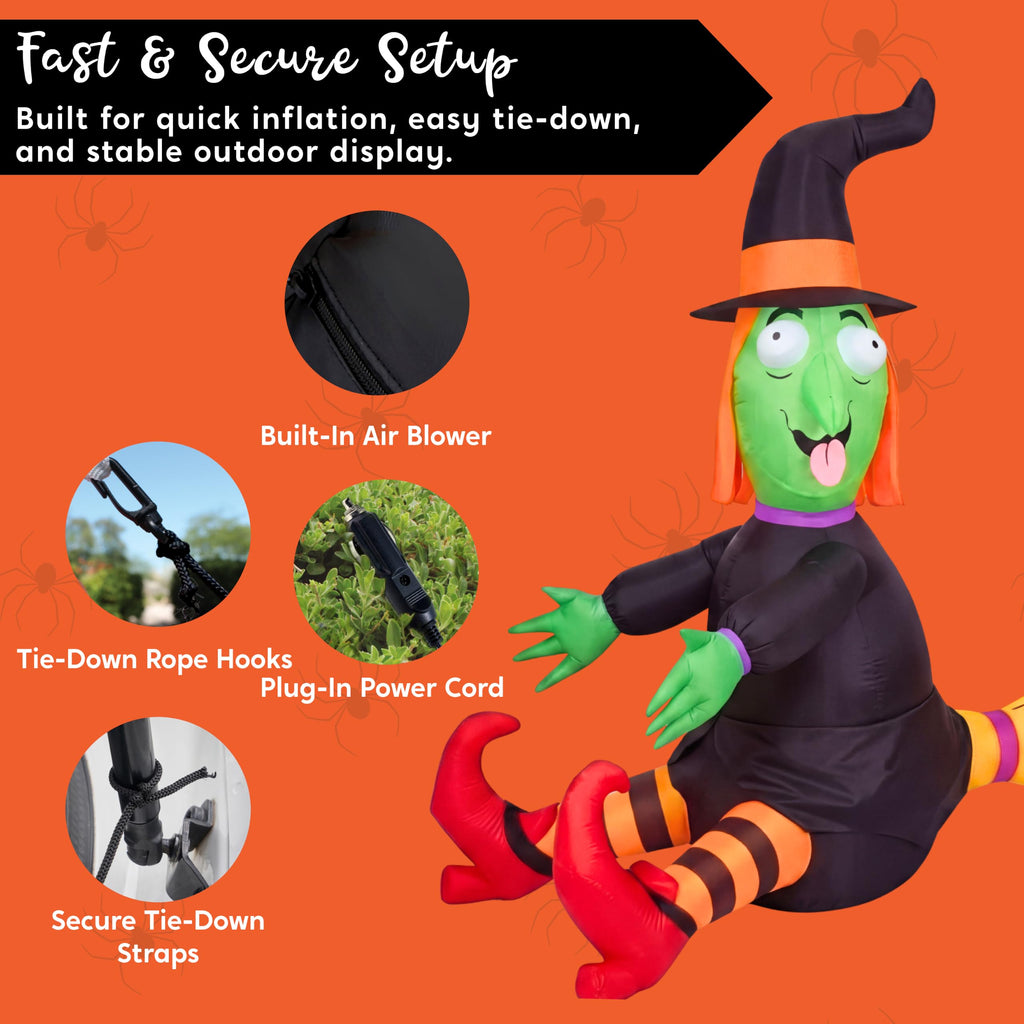 4FT Inflatable Witch with LED Lights Z41080