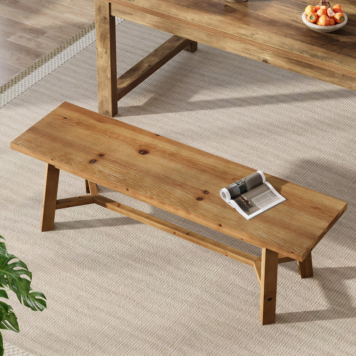 55" Solid Wood Bench L265682