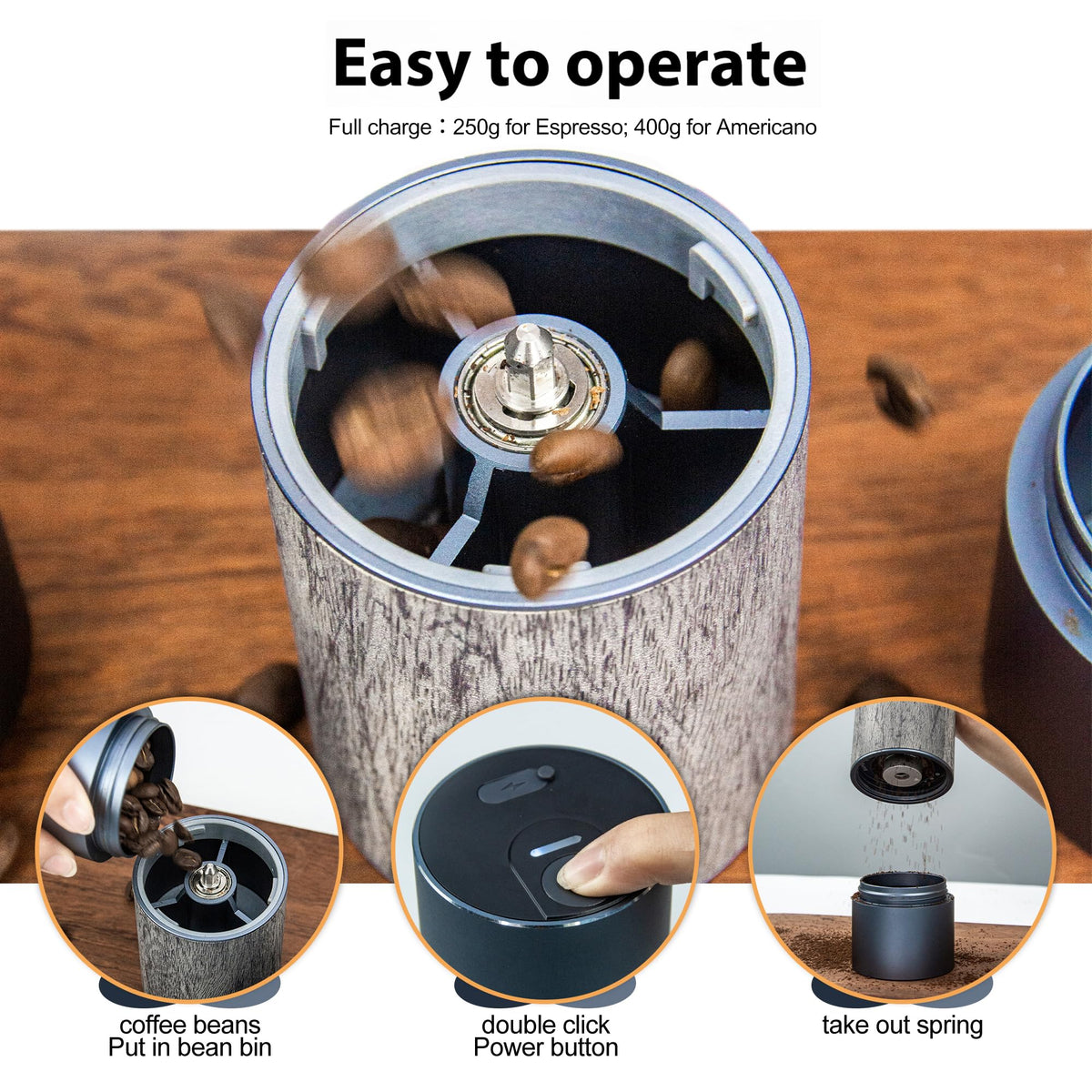 Portable Burr Coffee Grinder W2983