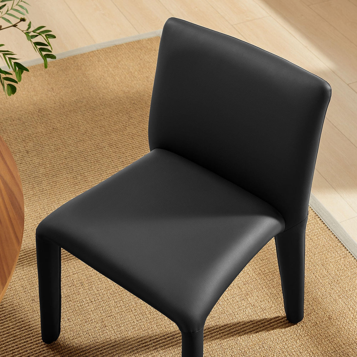 Black Faux Leather Dining Chair S482175