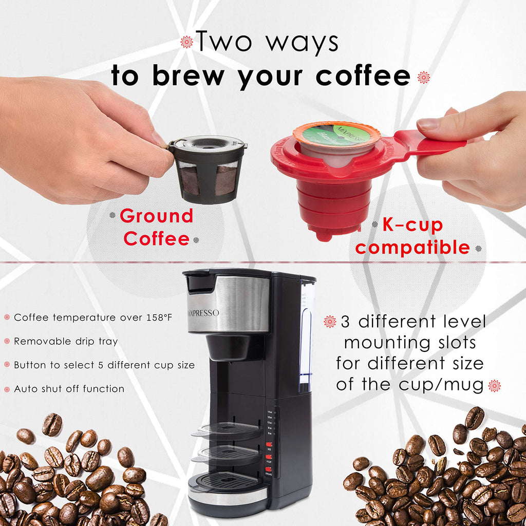 Black Single Serve Coffee Maker 30 oz J68686