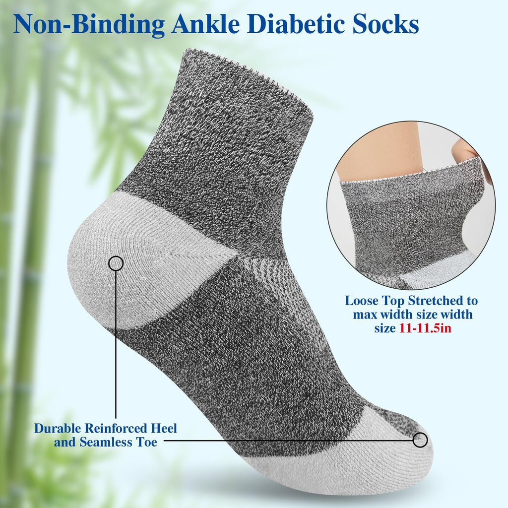 6 Pairs Ankle Diabetic Socks Y401