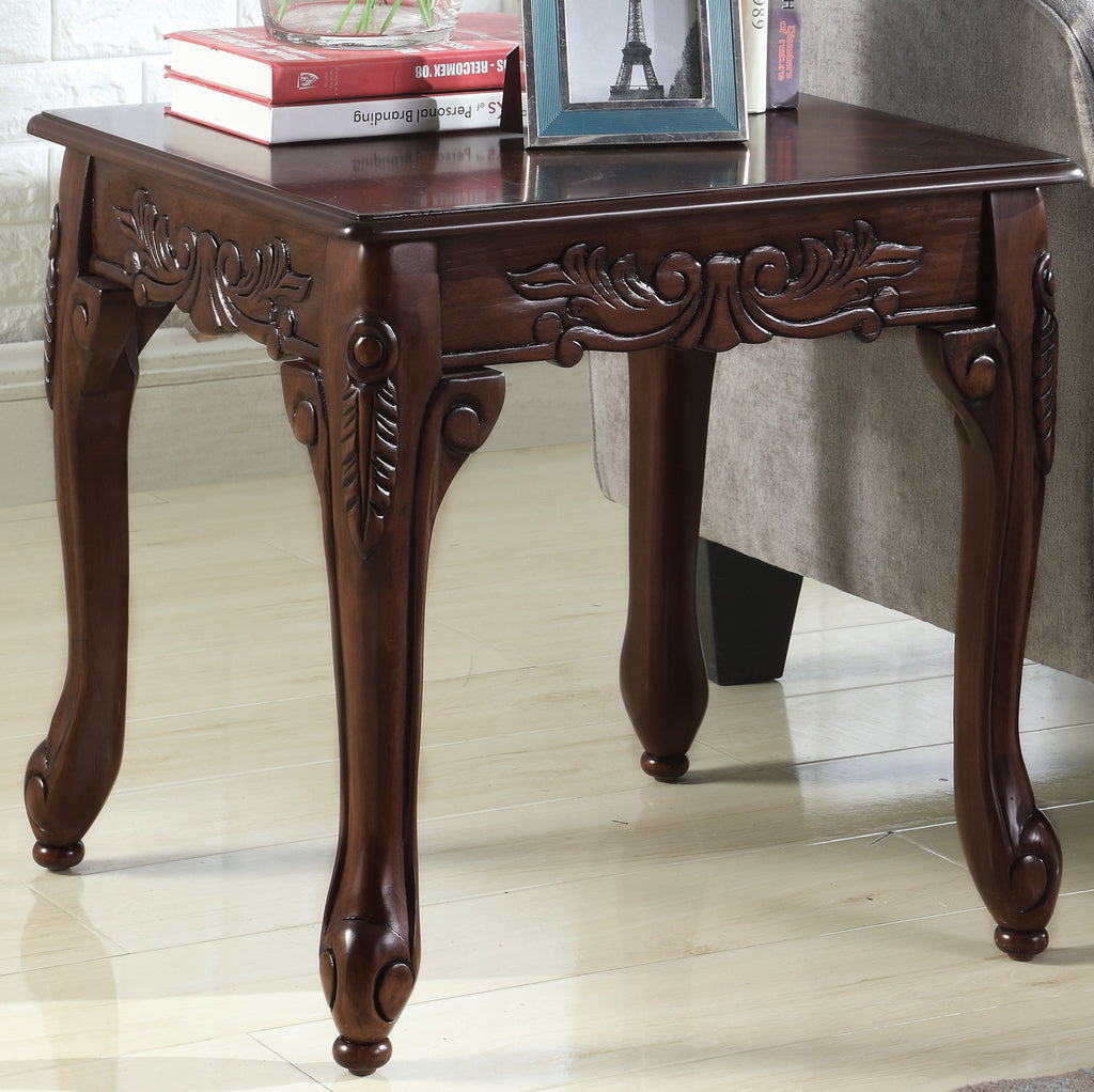 Wood End Table Dark Cherry C4020